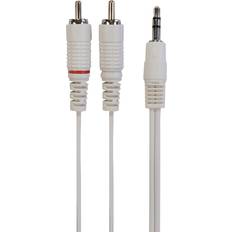 Mini jack phono Sinox One Mini Jack Til Phono Kabel Hvid 3m