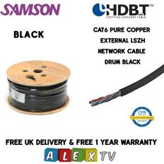 CAT6 Copper LSZH Black External Network Cable 100m