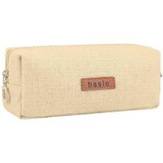 Beige Desktop Organizers Hiigyl Big Capacity Zippered Pencil Case Organizer