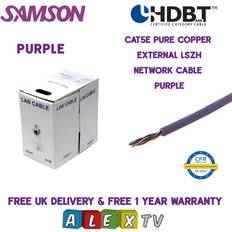 CAT5E Copper LSZH Purple Network Cable 305m