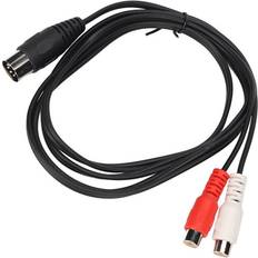 DIN 7PIN Male to 2RCA Female Cable