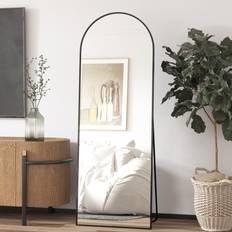 Floor Mirrors Elemango Arched Black Floor Mirror 53x162cm