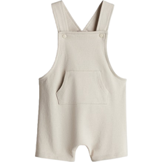 H&M Hängselshorts i Sweatshirtkvalitet - Ljusbeige