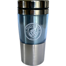 Manchester City FC Man Double Wall Travel Blue Hip Flask