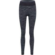Hummel Women Tights Hummel Mt Saga Seamless Mw Tights - Black/Asphalt Melange