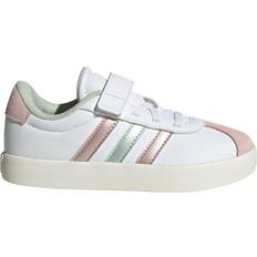 adidas Kid's VL Court 3.0 - Cloud White/Linen Green Met/Sandy Pink Met