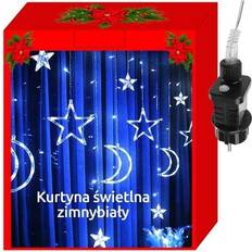 Iso Trade Juldekoration LED Gardin Kallvit 138 LED Lampor Ljusslinga