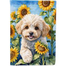 Garden & Outdoor Environment Caroline's Treasures Maltipoo in Sunflowers House Flag Yard Banner