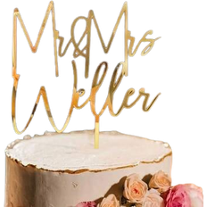 Shein Personalized Wedding Mr And Mrs Cake Topper Cake Decoration