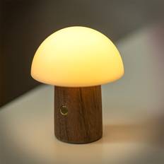 Gingko Uppladdningsbar Mini Valnöt Svamplampa Bordslampa