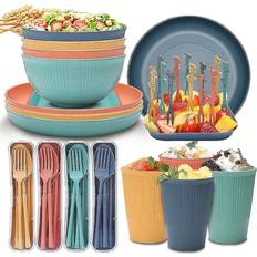 Unbreakable Dinnerware Mixed Colors Dinner Set