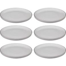 6 stk Tallerkener Secret de Gourmet Sublima Middagstallerkener Porcelæn Guldkant 6 Stk Ø 27 cm Tallerkensæt 68.6cm 6stk