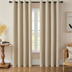 1pc Ring Top Blackout Curtain, Outdoor Blackout Curtain, Home Blackout Curtain, Cabinet Curtain, Room Decoration Curtain, Outdoor Decoration Blackout Curtain, Window Decoration Curtain, Black Curtain, White Curtain, Blackout Curtain, Thermal Insulated Curtain, Simple Stylish Solid Color Modern Polyester Fiber Bedroom Living Room Balcony Punch Ring Top Curtain