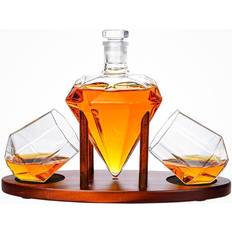 MikaMax Deluxe Diamond Decanter Set Whisky-Karaffe 3Stk. 0.85L