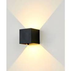 LEDlife Væglamper LEDlife Cubic 6W Firkantet Væglampe Sort IP65 Vægarmatur