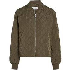 Calvin Klein Relaxed Quilted Bomber Jacket - Khaki