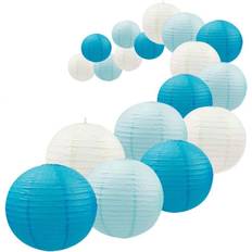 Blue Lanterns Tlily 18Pcs Royal Blue Paper Set Lantern