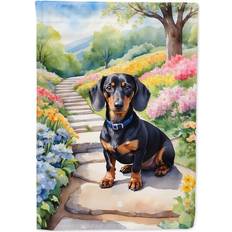 Garden & Outdoor Environment Carolines Treasures Dachshund Spring Path House Flag 40 x 28 in