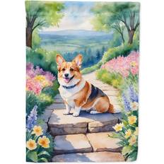 Garden & Outdoor Environment Carolines Treasures Corgi Spring Path House Flag 40 x 28 in
