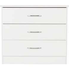 White Chest of Drawers SECONIQUE Nevada White Chest of Drawer 81x71cm