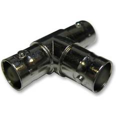 Silver Electrical Outlets Pro Signal BNC Socket To 2x BNC Tee Adaptor 50 Ohm