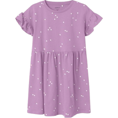 Name It Girl's Printed Dress - Smoky Grape (13213337)