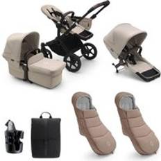Pushchairs Bugaboo Donkey 5 Duo Pushchair Essential Bundle Taupe