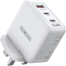 GaN Snabbladdare 65W 2x USB-C USB-A UK T9