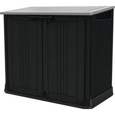 Skjul för sopkärl Keter Trädgårdsförvaringsbox Soptunneskydd 132x71.5x113.5 cm (Byggnadsarea )