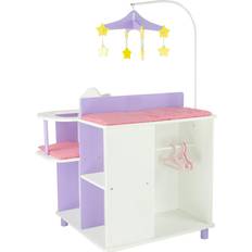 Olivia's Little World Little Princess Baby Doll Two-Sided Wooden Baby Doll Changing Station