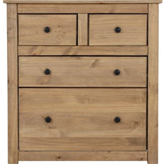 Brown Chest of Drawers SECONIQUE Panama Brown Chest of Drawer 80x83.5cm