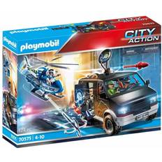 Playmobil city helicopter Playmobil City Action Helicopter Pursuit with Runaway Van 70575