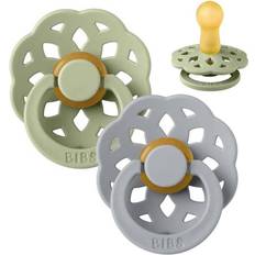 Bibs Boheme Latex Pacifier Size 2 6-18m 2-pack Sage/Cloud