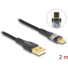 Kablar DeLock USB 2.0 Type-C Kabel 2m Sort Transparent