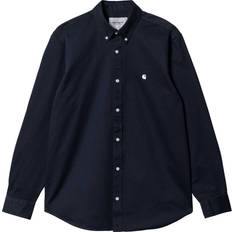 Carhartt WIP L/S Madison Shirt - Dark Navy/White