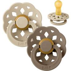 Bibs Boheme Latex Pacifier Size 2 6-18m 2-pack Vanilla/Dark O
