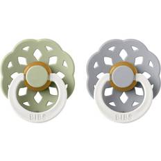 Bibs Boheme Latex Pacifier Size 2 6-18m 2-pack Sage Glow/Cloud Glow