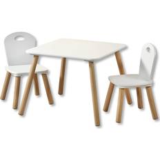 Children's Seating Set with 2 Chairs White