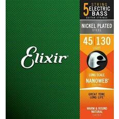 Elixir Nanoweb Nickel Plated Steel Bass Strings Light 5-String