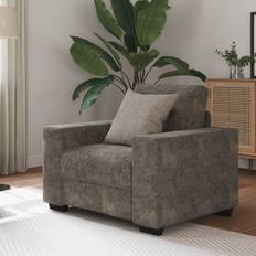 VidaXL Armchairs vidaXL Dark Grey Faux Leather Sofa Chair 59 cm Armchair