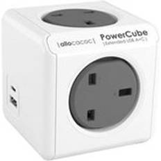 allocacoc PowerCube Extended USB 4-Socket Mains Extension Cube