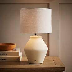 Desk Lamps Table Lamps ValueLights Rechargeable Ceramic with Linen Drum Table Lamp