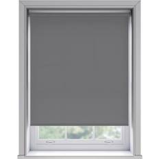Blackout - Grey Roller Blinds New Edge Blinds No Drill Slate 130x170cm
