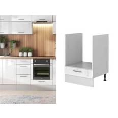 Kitchen Oven Housing Unit 600mm Single Oven Cabinet - White