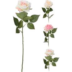 URBN Living Tall Flowers Plants 3x Roses Artificial Plant