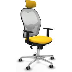 Ergonomisk Kontorstol Med Huvudstöd 1D086G2 Gul Kontorsstol