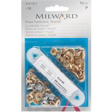 Anorak Snaps Press Fasteners Gold Pack 10