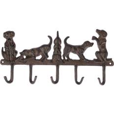 Coat Hooks Homescapes Brown Cast Iron Wall Mounted Hooks Coat Hook