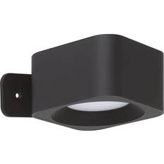 Genopladelig lampe Eglo Muraglie Genopladelig Væglampe Firkantet Sort Vægarmatur