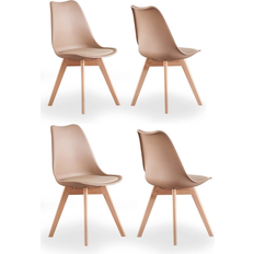 P&N Homewares Lorenzo Brown Kitchen Chair 83cm 4pcs